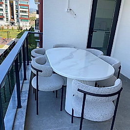 WHİTE MASA SANDALYE SETİ