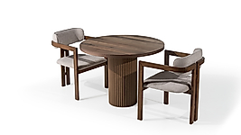 DANTE CEVİZ MASA&SANDALYE SET