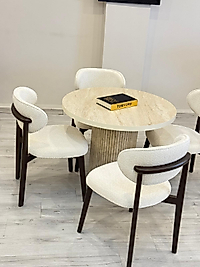 TRAVERTEN YUVARLAK MASA