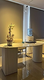 CHITA OFİS MASASI-BEYAZ MERMER DESEN