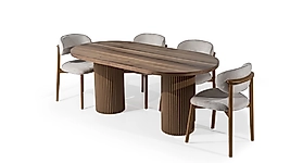 NEVADA CEVİZ MASA&SANDALYE